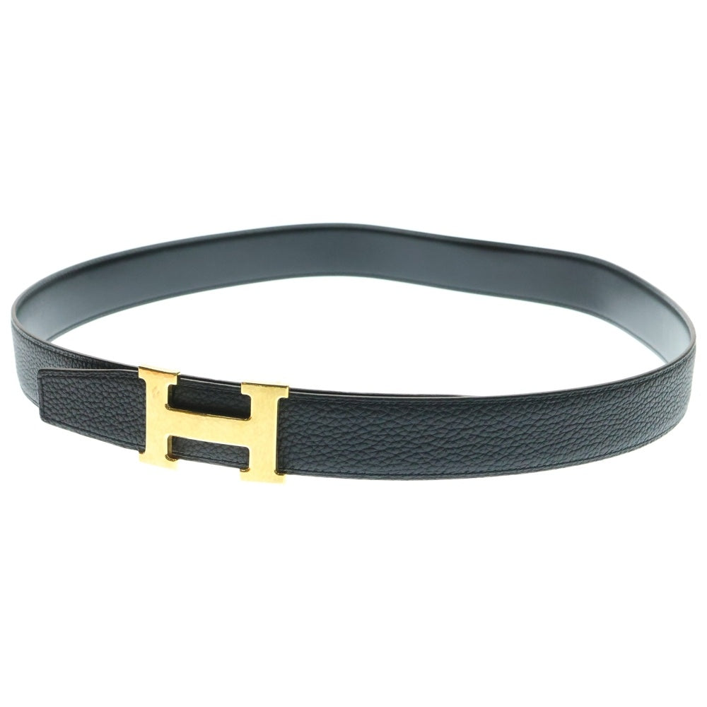HERMES(エルメス) コンスタンス Hベルト ブラック レザー トゴ ゴールド金具 D刻印