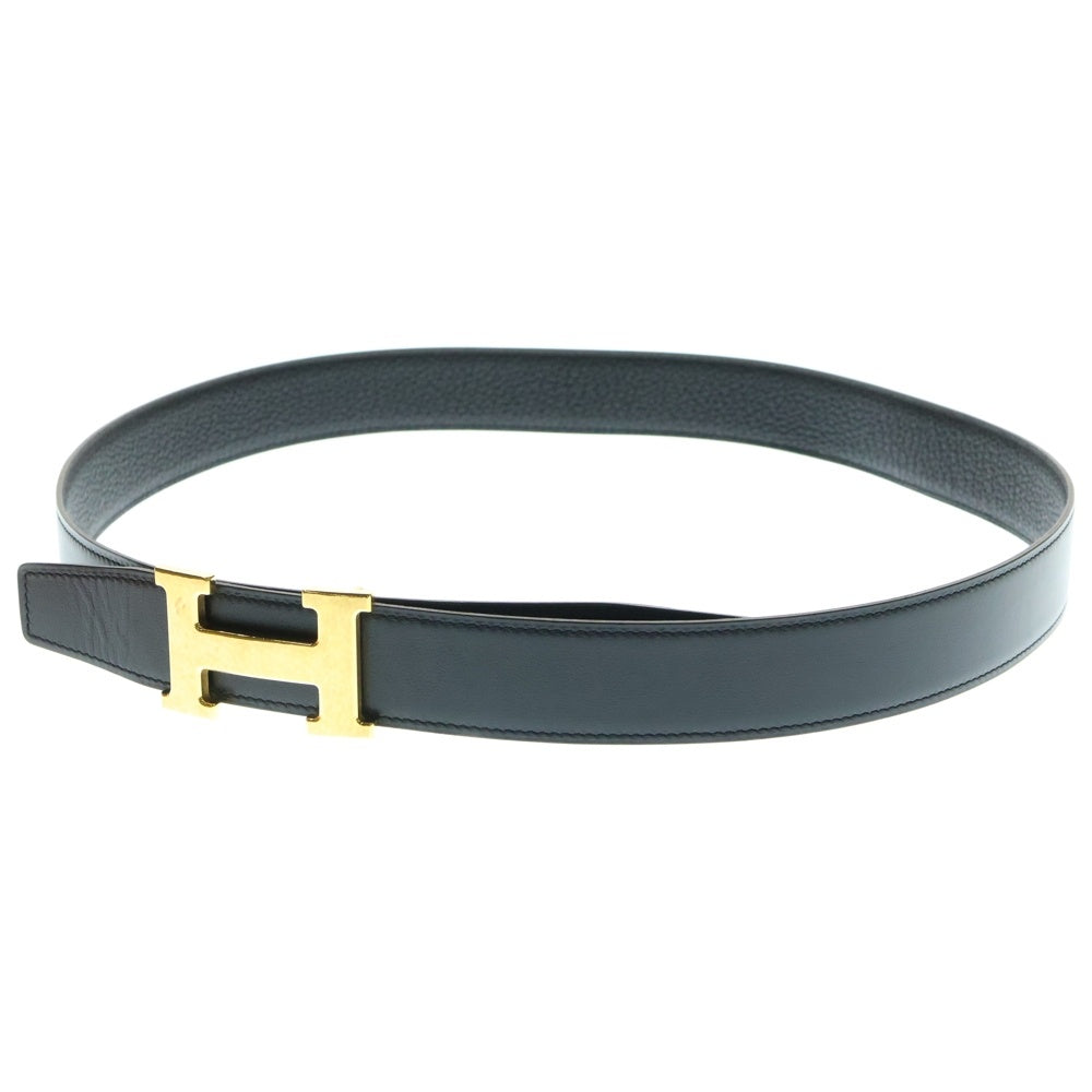 HERMES(エルメス) コンスタンス Hベルト ブラック レザー トゴ ゴールド金具 D刻印