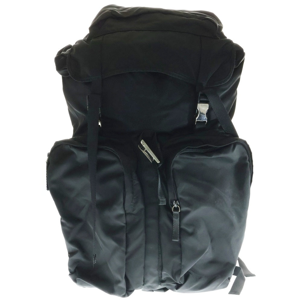 PRADA リュック テスート ナイロン トライアングル ブラック バックパック PRADA(プラダ) トライアングルロゴプレート テスートナイロン