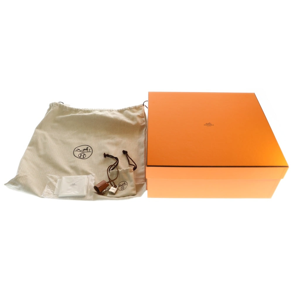 HERMES(エルメス) エールバッグジップPM ヴァッシュハンター/トワルアッシュ 2WAY レザー切替キャンバスハンドバッグ ショルダーバッグ カーキ/ブラウン レディース B刻印