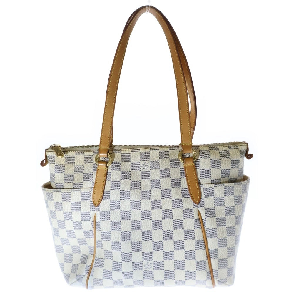 LOUIS VUITTON(ルイヴィトン) ダミエアズール トータリーMM トートバッグ ハンドバッグ アイボリー×ブラウン レザー×PVC ゴールド金具 N51262