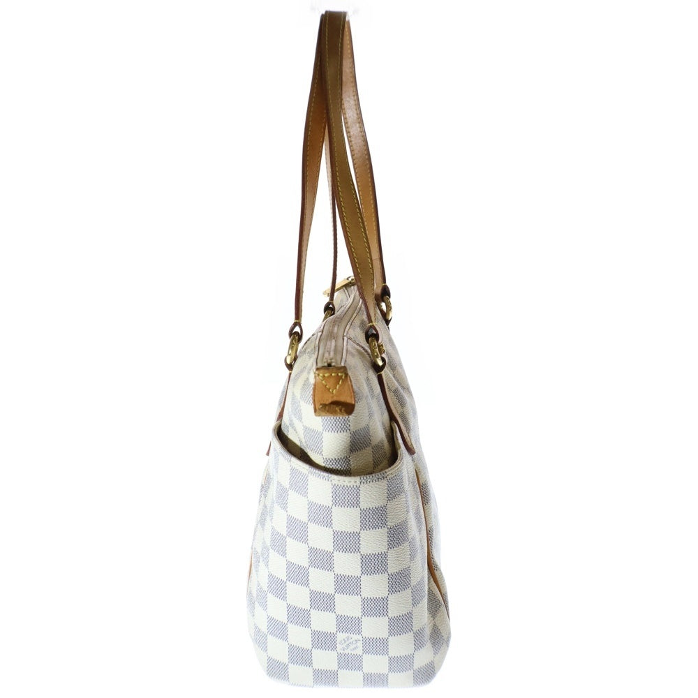 LOUIS VUITTON(ルイヴィトン) ダミエアズール トータリーMM トートバッグ ハンドバッグ アイボリー×ブラウン レザー×PVC ゴールド金具 N51262