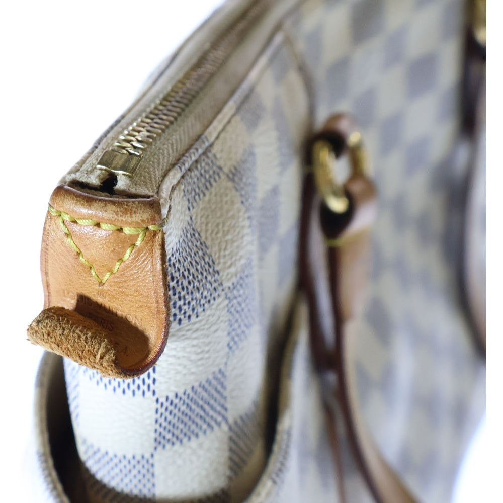 LOUIS VUITTON(ルイヴィトン) ダミエアズール トータリーMM トートバッグ ハンドバッグ アイボリー×ブラウン レザー×PVC ゴールド金具 N51262