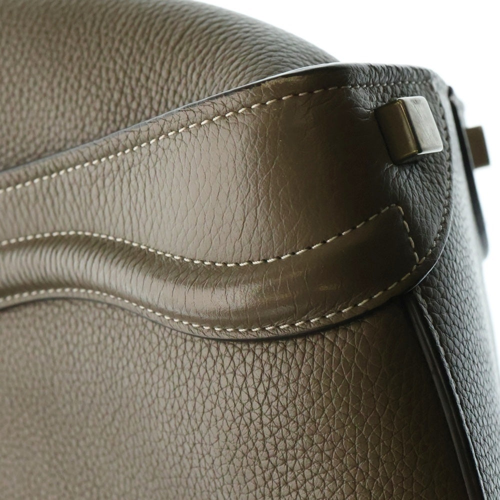 CELINE(セリーヌ) ラゲージ マイクロショッパー スリ ハンドバッグ トートバッグ グレージュ シルバー金具 レザー