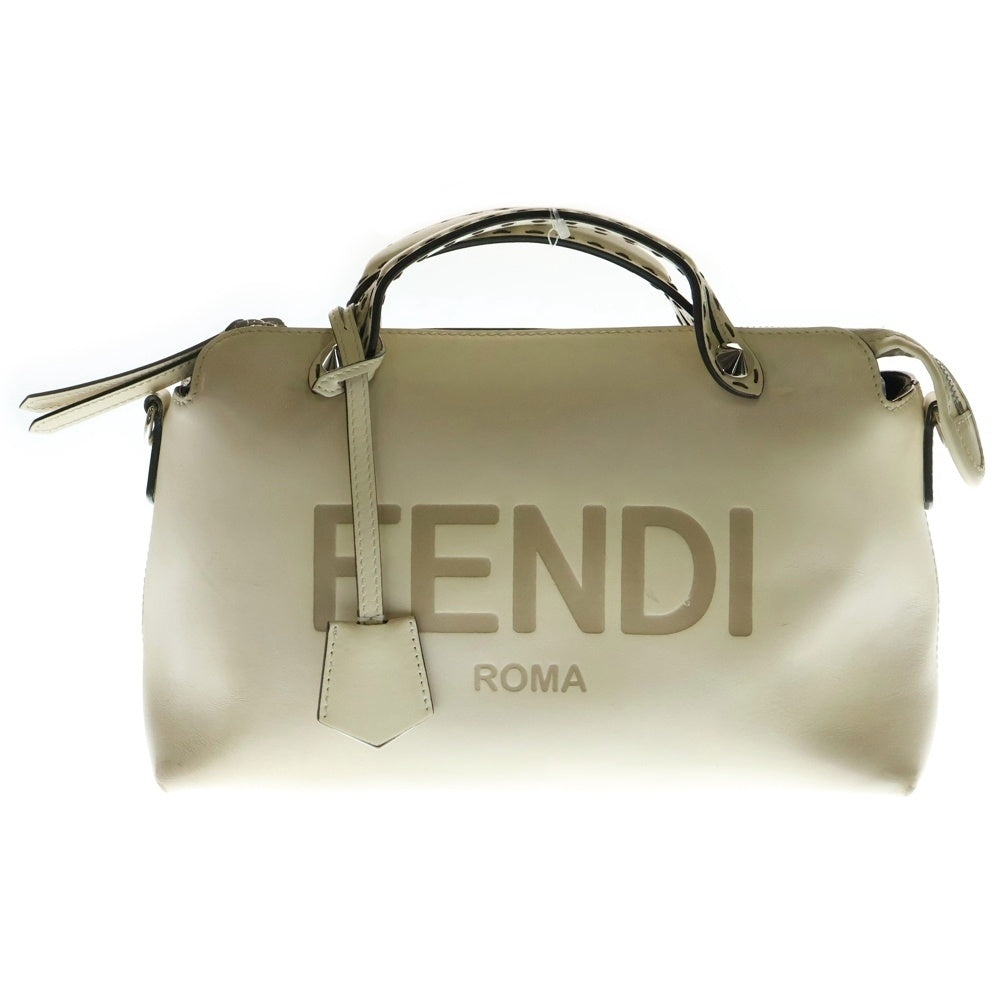 FENDI(フェンディ) バイザウェイ ミディアム 2wayバッグ ショルダーバッグ ハンドバッグ アイボリー シルバー金具 レザー