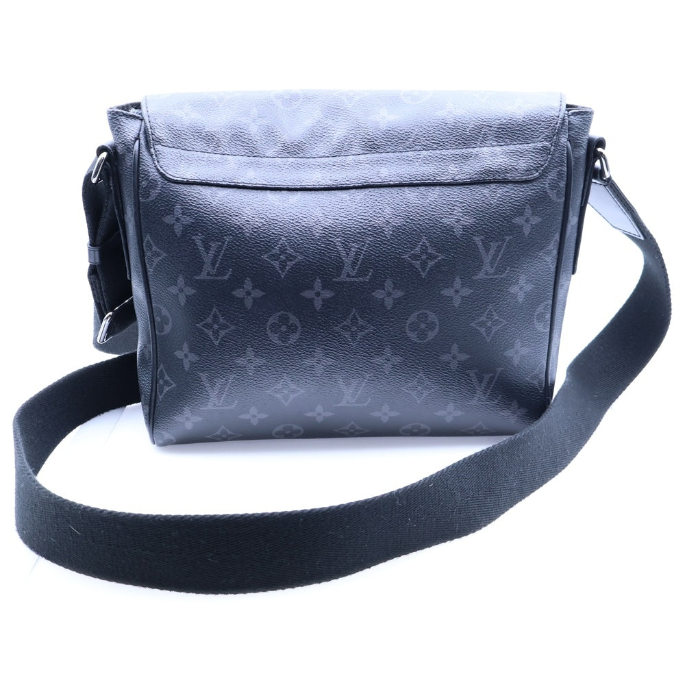 LOUIS VUITTON(ルイヴィトン) モノグラムエクリプス ディストリクトPM ショルダーバッグ メッセンジャーバッグ ブラック レザー×PVC シルバー金具 M44000