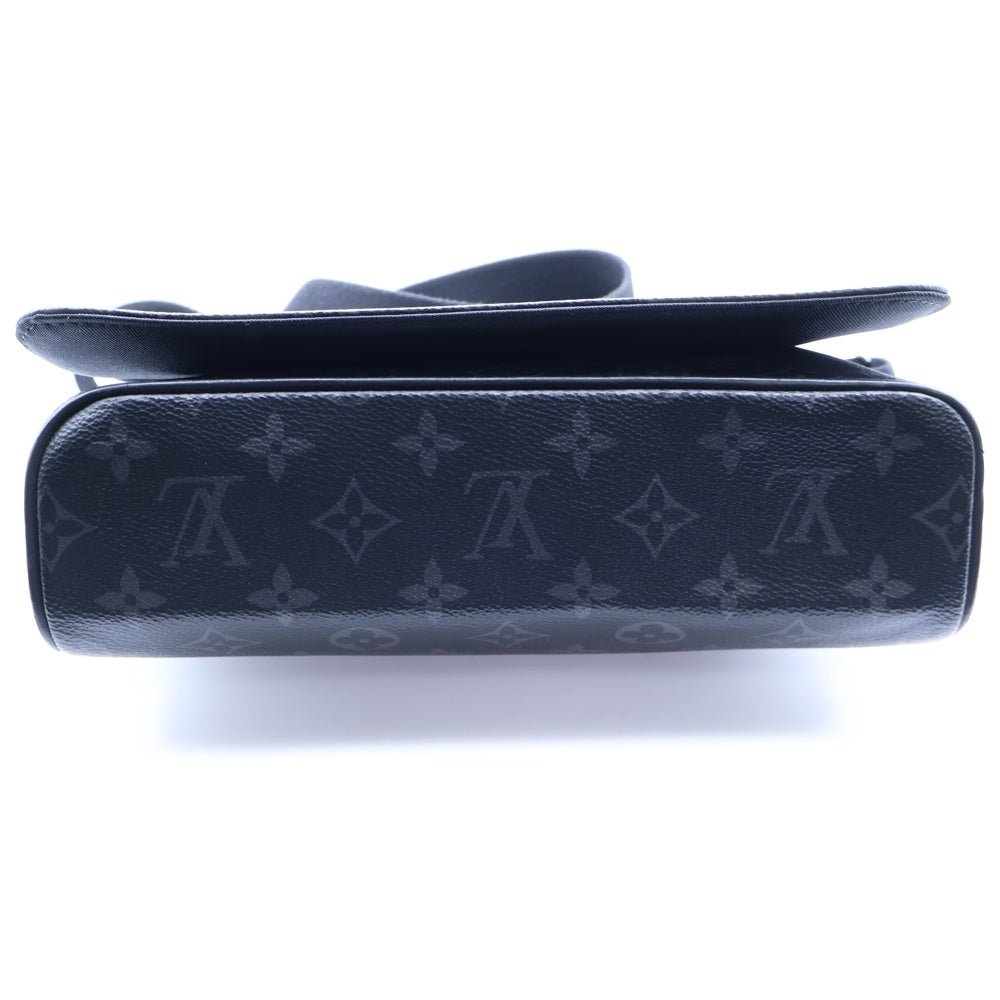 LOUIS VUITTON(ルイヴィトン) モノグラムエクリプス ディストリクトPM ショルダーバッグ メッセンジャーバッグ ブラック レザー×PVC シルバー金具 M44000