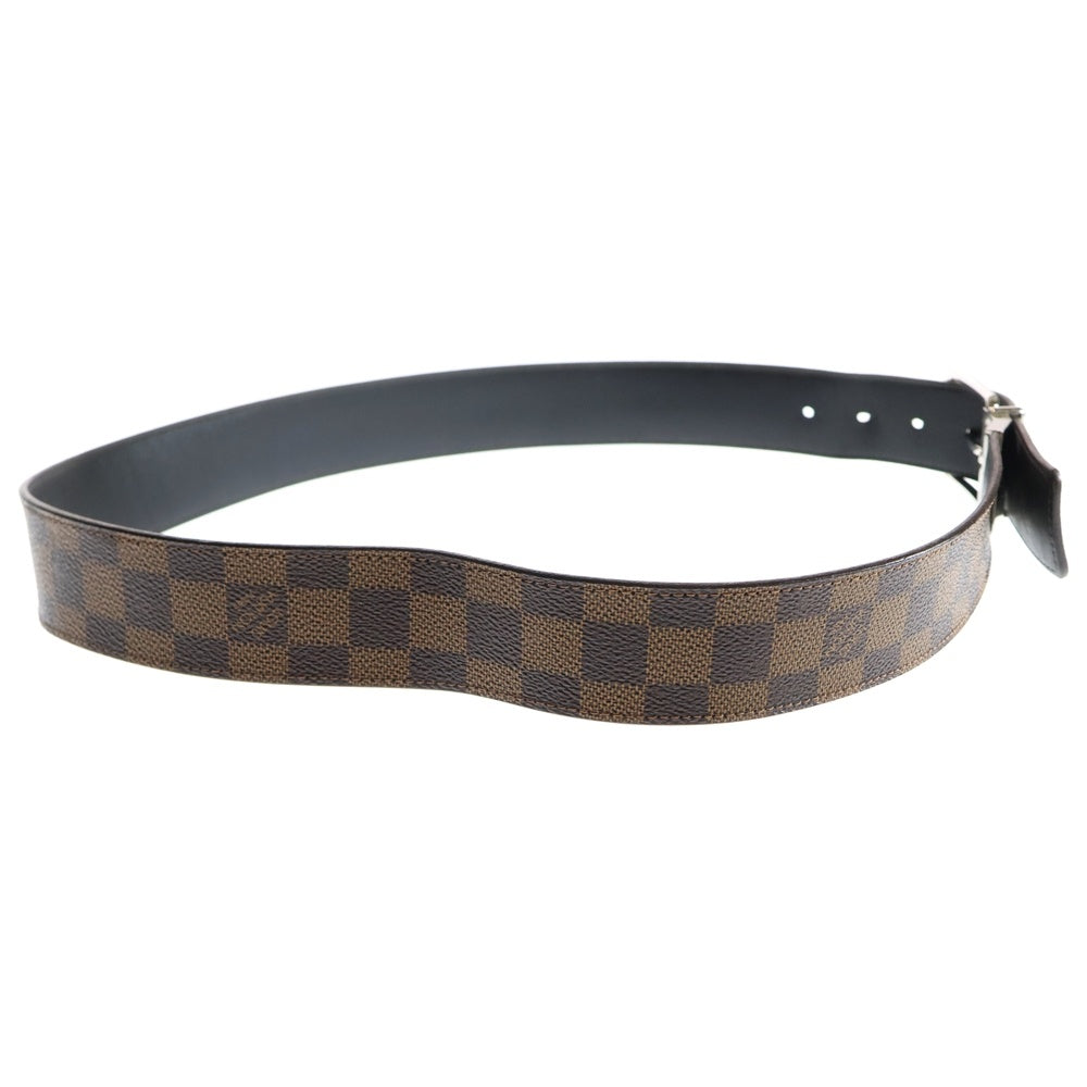 LOUIS VUITTON(ルイヴィトン) ダミエ サンチュール ベルト シルバー金具 ブラウン PVC M9154