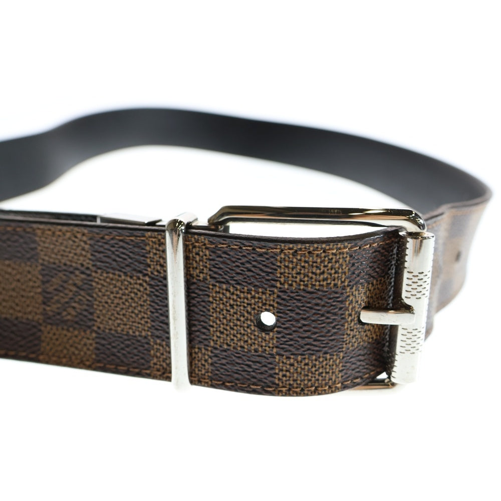 LOUIS VUITTON(ルイヴィトン) ダミエ サンチュール ベルト シルバー金具 ブラウン PVC M9154