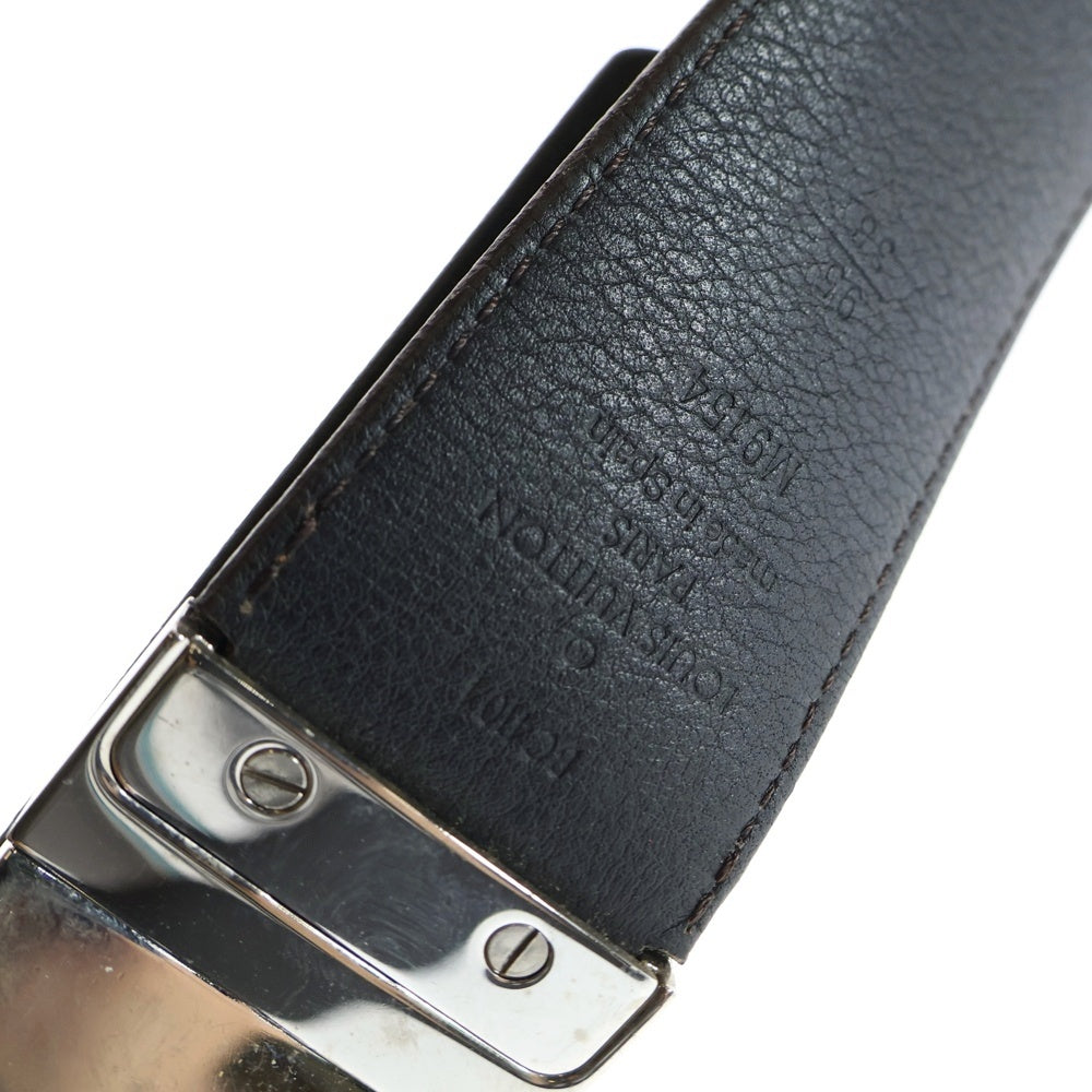 LOUIS VUITTON(ルイヴィトン) ダミエ サンチュール ベルト シルバー金具 ブラウン PVC M9154