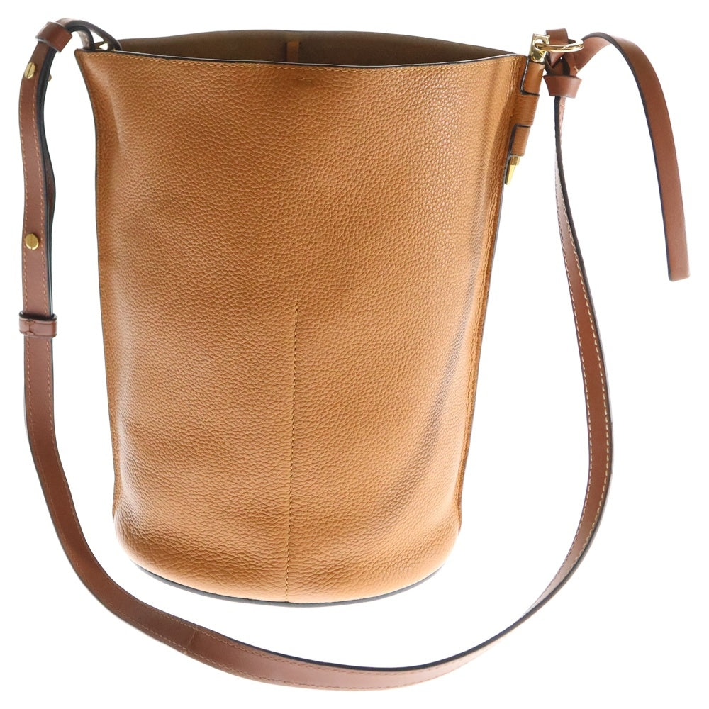 LOEWE(ロエベ) ゲートバケット ショルダーバッグ ブラウン レザー ゴールド金具