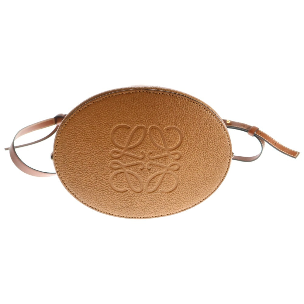 LOEWE(ロエベ) ゲートバケット ショルダーバッグ ブラウン レザー ゴールド金具