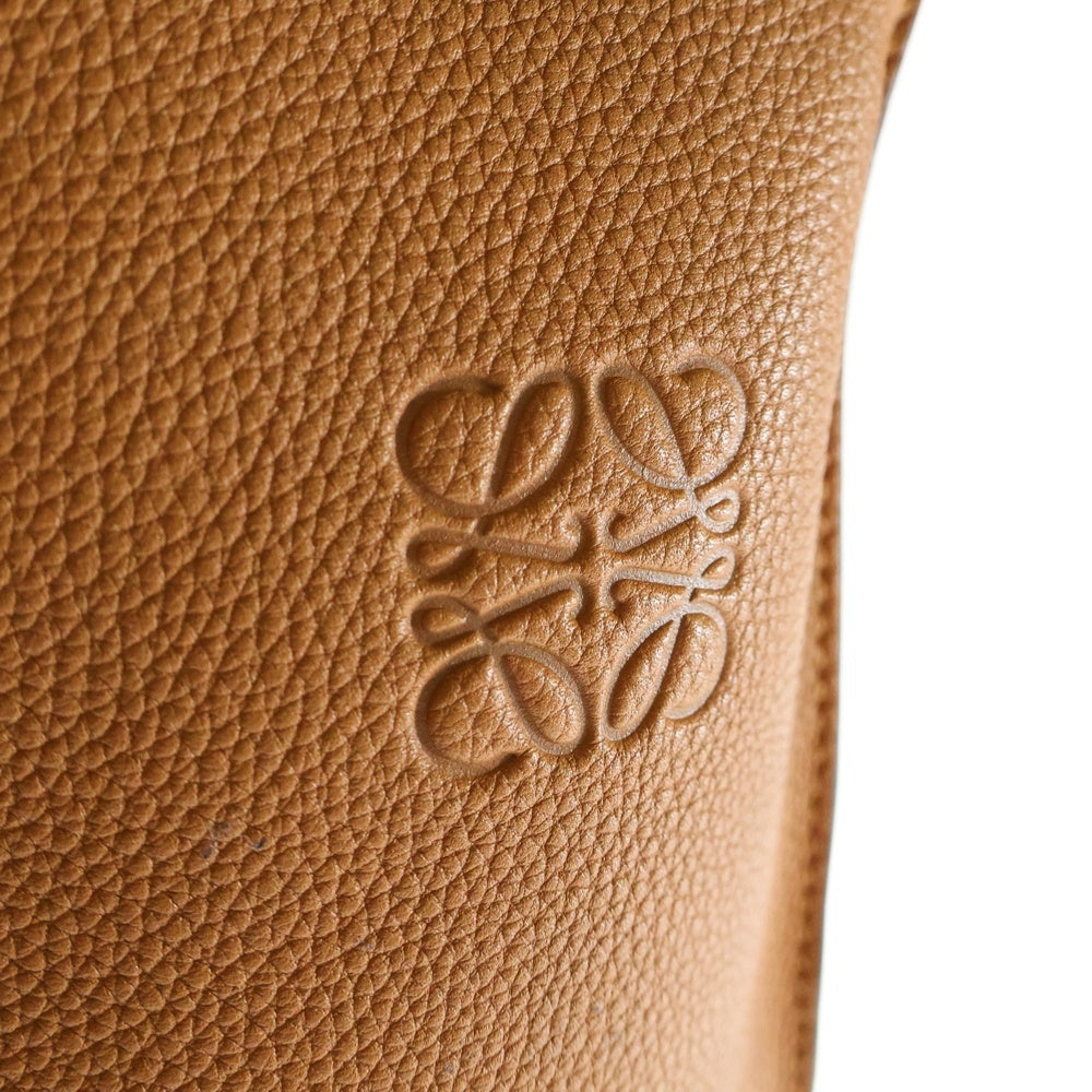 LOEWE(ロエベ) ゲートバケット ショルダーバッグ ブラウン レザー ゴールド金具