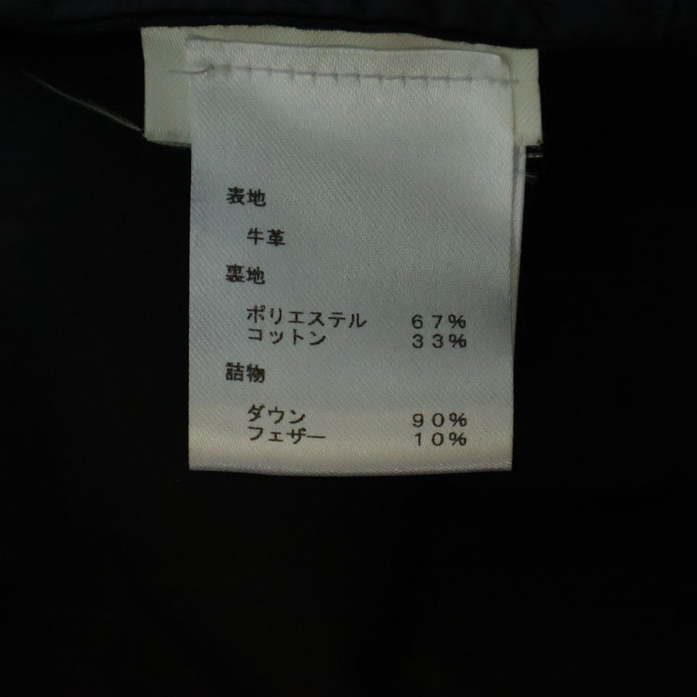 LOUIS VUITTON(ルイヴィトン) 19AW モノグラム ボーイフッドパファー エンボスレザー ジップアップ ダウンベスト ブラック HHL84WREY