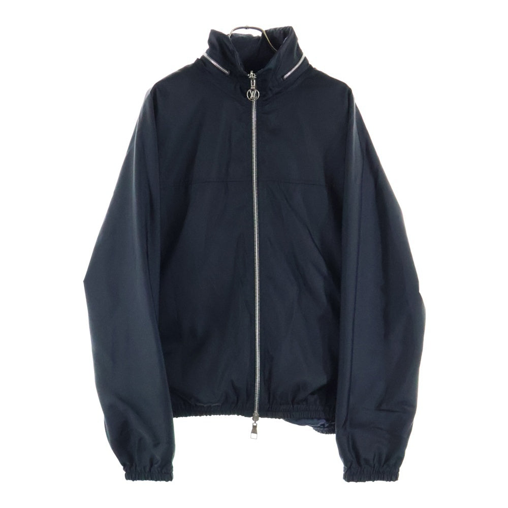 LOUIS VUITTON(ルイヴィトン) LV総柄 フード付ナイロンリバーシブルウィンドブレーカー ブルゾン ブラック/ネイビー HFB46WPIS