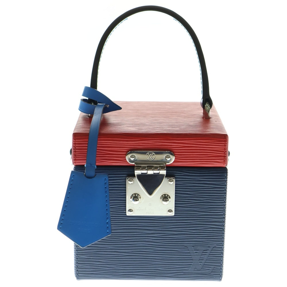 LOUIS VUITTON(ルイヴィトン) エピ ブリーカーボックス 2WAYバッグ ハンドバッグ ショルダーバッグ ブルー×レッド シルバー金具 レザー M52466
