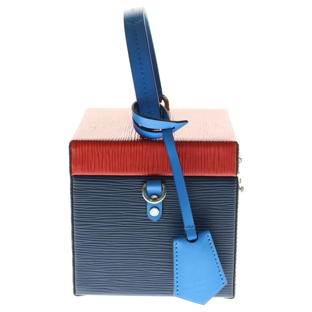 LOUIS VUITTON(ルイヴィトン) エピ ブリーカーボックス 2WAYバッグ ハンドバッグ ショルダーバッグ ブルー×レッド シルバー金具 レザー M52466