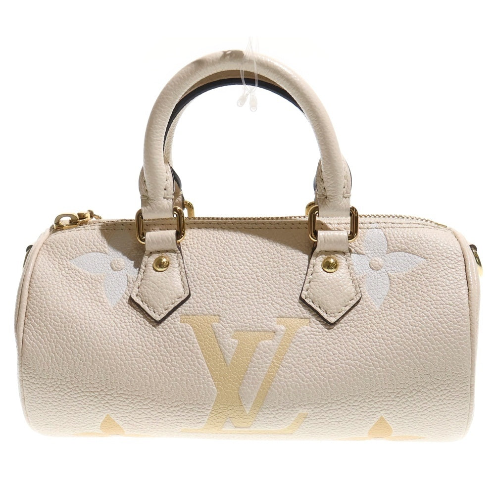LOUIS VUITTON(ルイヴィトン) パピヨンBB クリームサフラン 2WAYバッグ ハンドバッグ ショルダーバッグ アイボリー レザー ゴールド金具 M45708