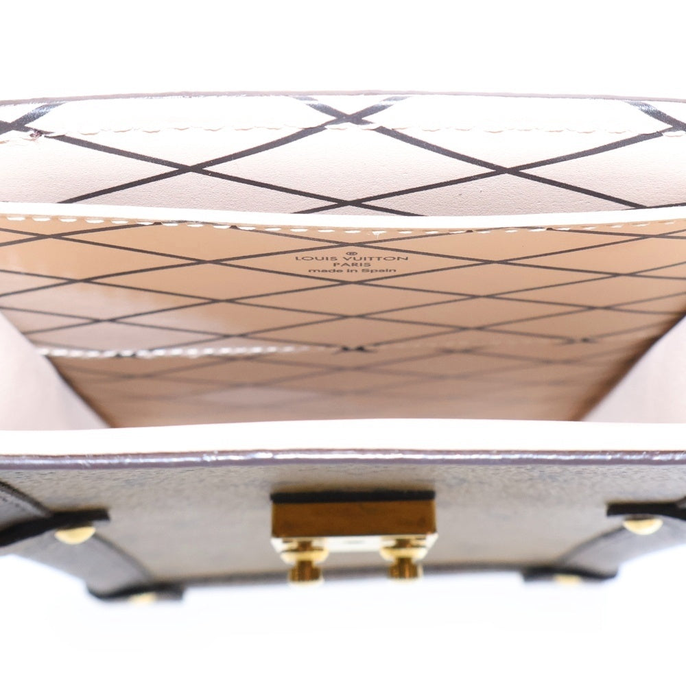 LOUIS VUITTON(ルイヴィトン) モノグラム リバース ポシェット トランク ヴェルティカル ショルダーバッグ ミニバッグ ブラウン ゴールド金具 M67873