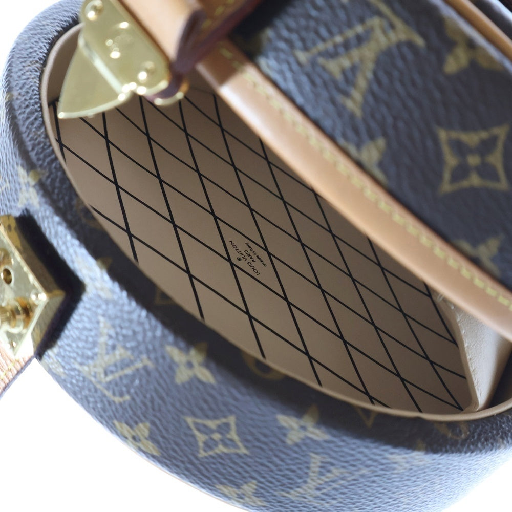 LOUIS VUITTON(ルイヴィトン) モノグラム プティット・ボワット・シャポー ハンドバッグ ショルダーバッグ ブラウン ゴールド金具 レザー×PVC M43514