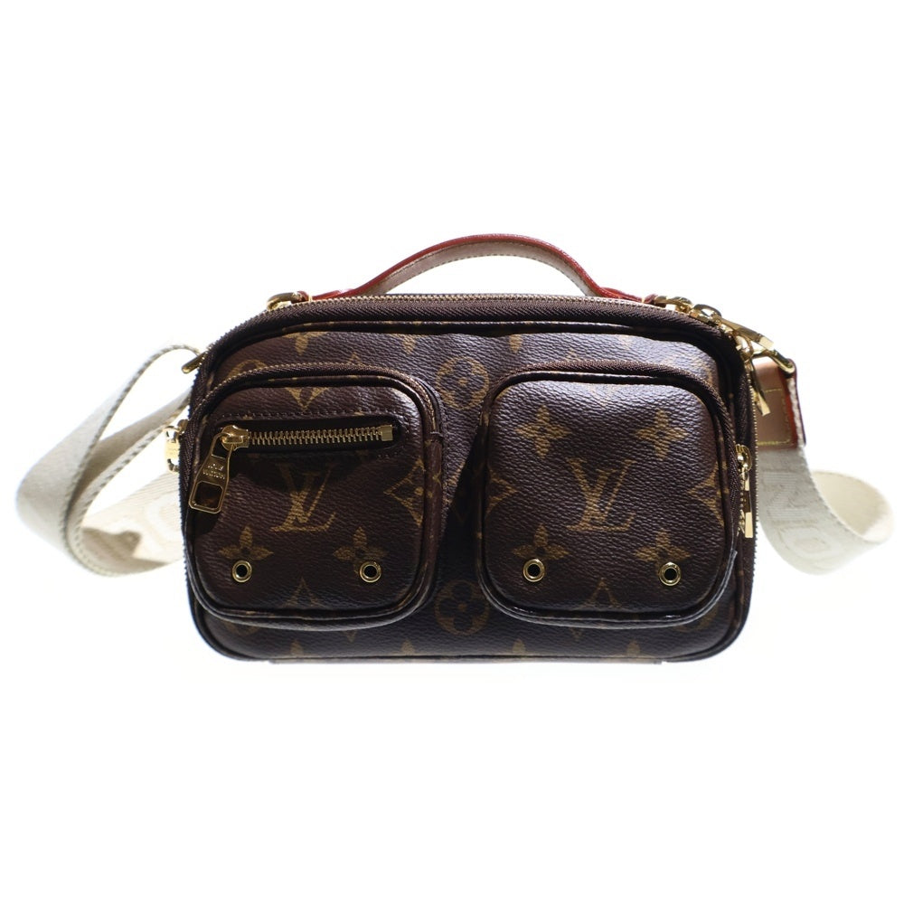 LOUIS VUITTON(ルイヴィトン) モノグラム ユーティリティ クロスボディバッグ ショルダーバッグ ブラウン ゴールド金具 レザー×PVC M80446