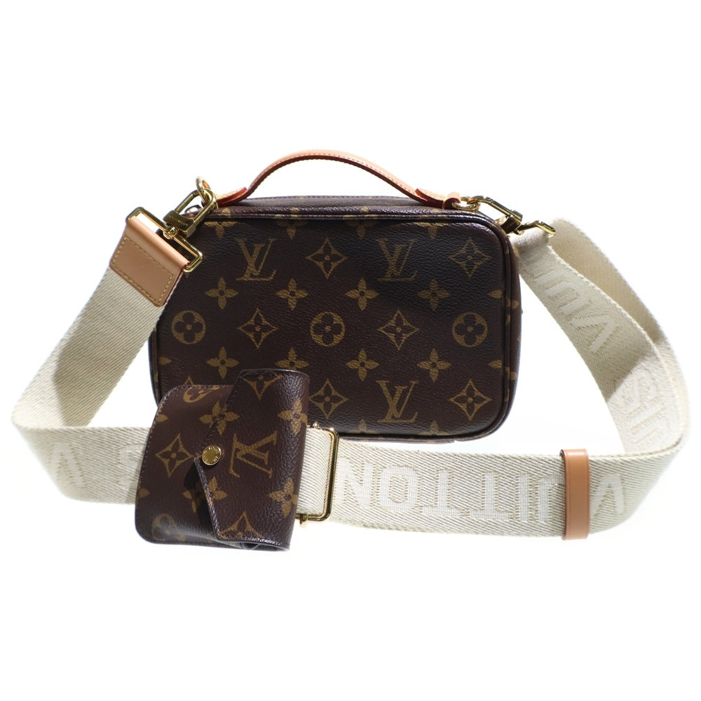 LOUIS VUITTON(ルイヴィトン) モノグラム ユーティリティ クロスボディバッグ ショルダーバッグ ブラウン ゴールド金具 レザー×PVC M80446