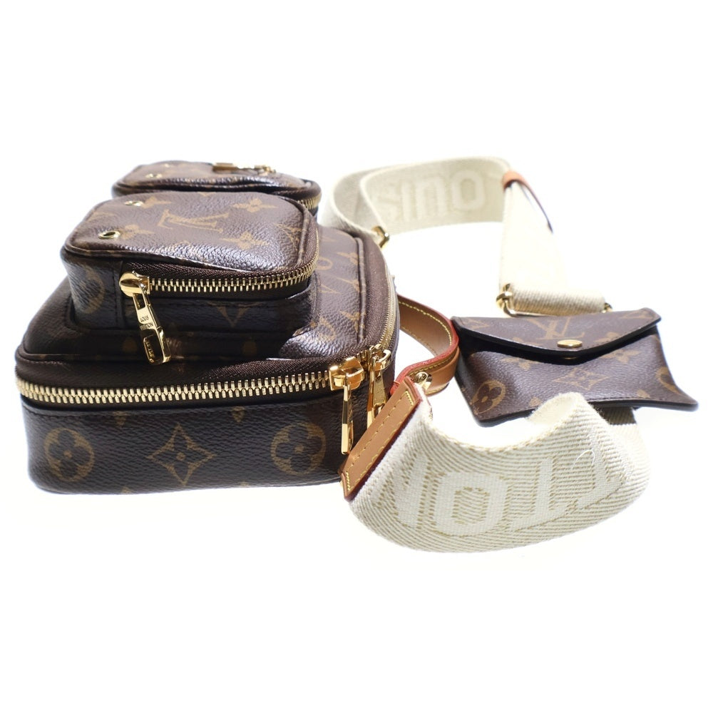 LOUIS VUITTON(ルイヴィトン) モノグラム ユーティリティ クロスボディバッグ ショルダーバッグ ブラウン ゴールド金具 レザー×PVC M80446