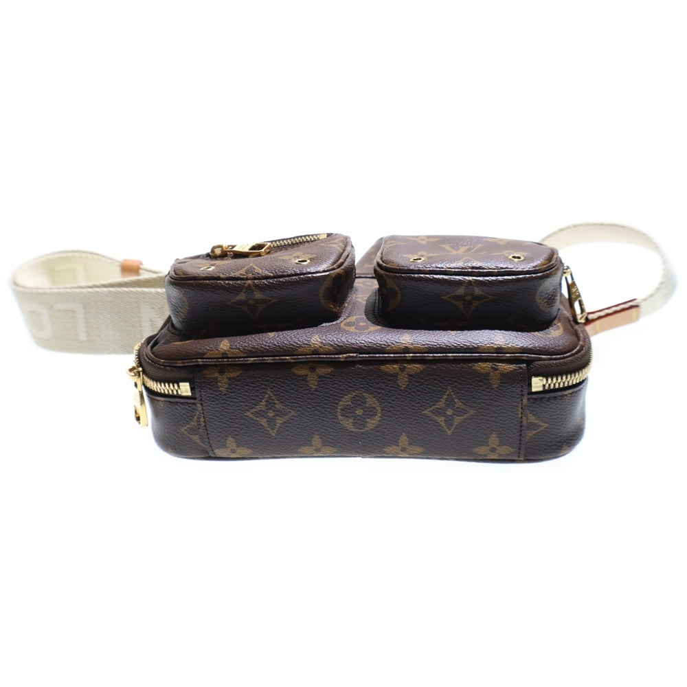 LOUIS VUITTON(ルイヴィトン) モノグラム ユーティリティ クロスボディバッグ ショルダーバッグ ブラウン ゴールド金具 レザー×PVC M80446