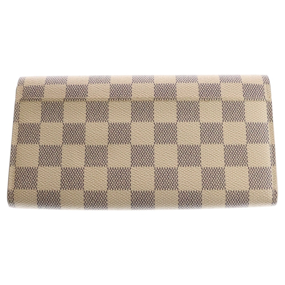 LOUIS VUITTON(ルイヴィトン) ダミエアズール ポルトフォイユ サラ PVCコーティングキャンバス ロングウォレット 長財布 ホワイト N63208 ICタイプ