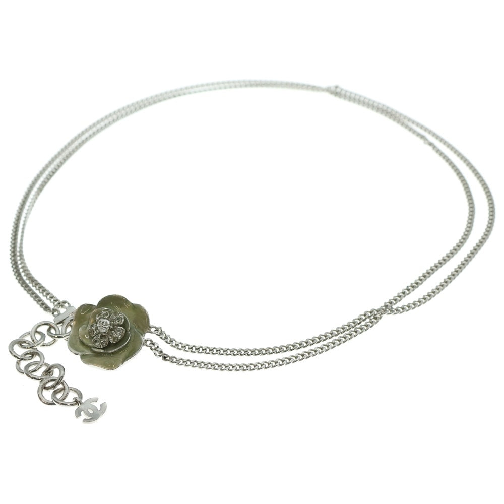 CHANEL(シャネル) カメリア チェーンベルト シルバー ラインストーン ココマーク 04P