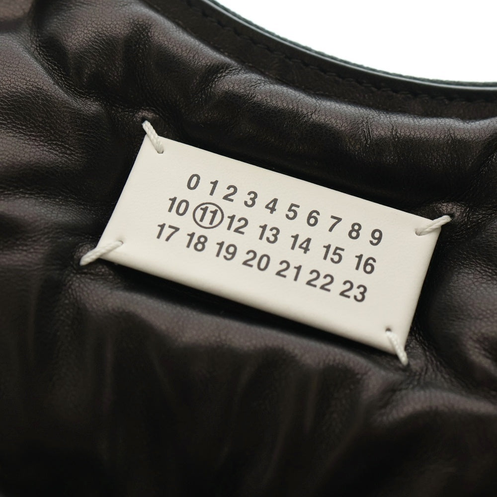 Maison Margiela 1(メゾンマルジェラ) GLAMSLAM HOBO グラムスラム ホーボー ラムスキン レザー チェーン ハンド ワンショルダーバッグ シルバー金具 ブラック SB1WG0021