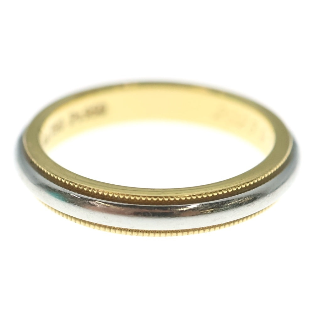 TIFFANY & Co.(ティファニー) ミルグレイン リング 指輪 イエローゴールド×シルバー Au750×Pt950