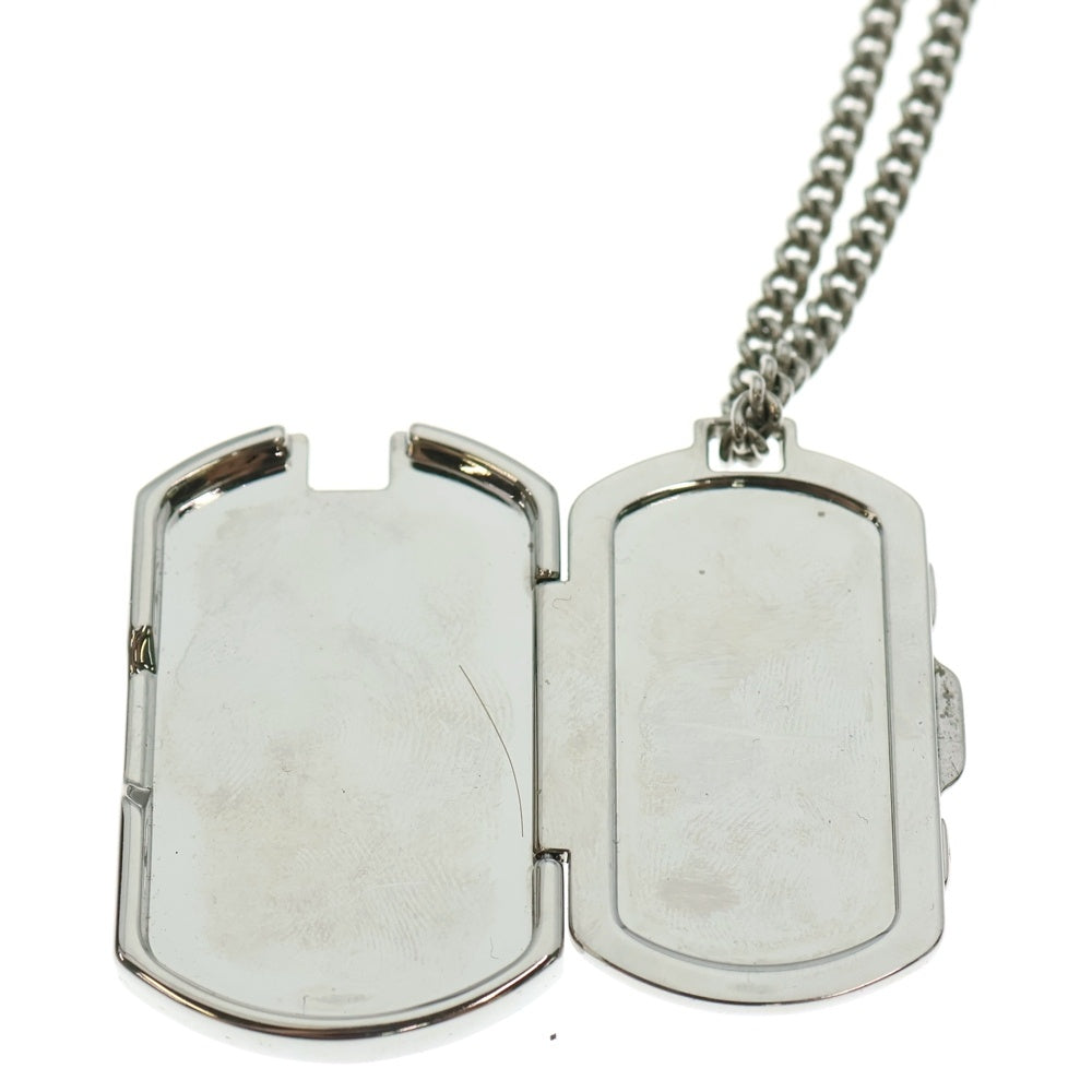 LOUIS VUITTON(ルイヴィトン) モノグラム・エクリプス コリエ・プラーク ネックレス チェーン ペンダント シルバー×ブラック M63640