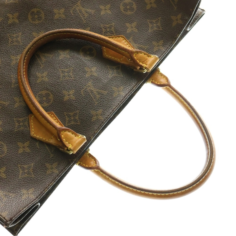 LOUIS VUITTON(ルイヴィトン) モノグラム サックプラ トートバッグ ハンドバッグ ブラウン レザー×PVC M51140 ゴールド金具