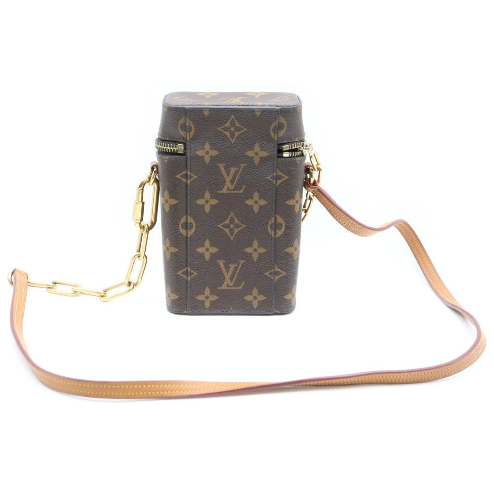 LOUIS VUITTON(ルイヴィトン) モノグラム フォーン ボックス ショルダーバッグ ブラウン PVC×レザー RFID M44914
