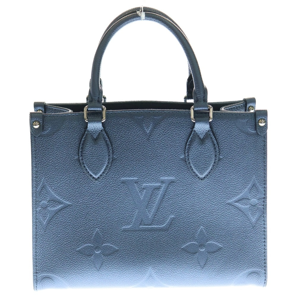 LOUIS VUITTON(ルイヴィトン) モノグラムアンプラント オンザゴーPM 2WAYバッグ ハンドバッグ ショルダーバッグ メタリックブルー レザー M58956 シルバー金具