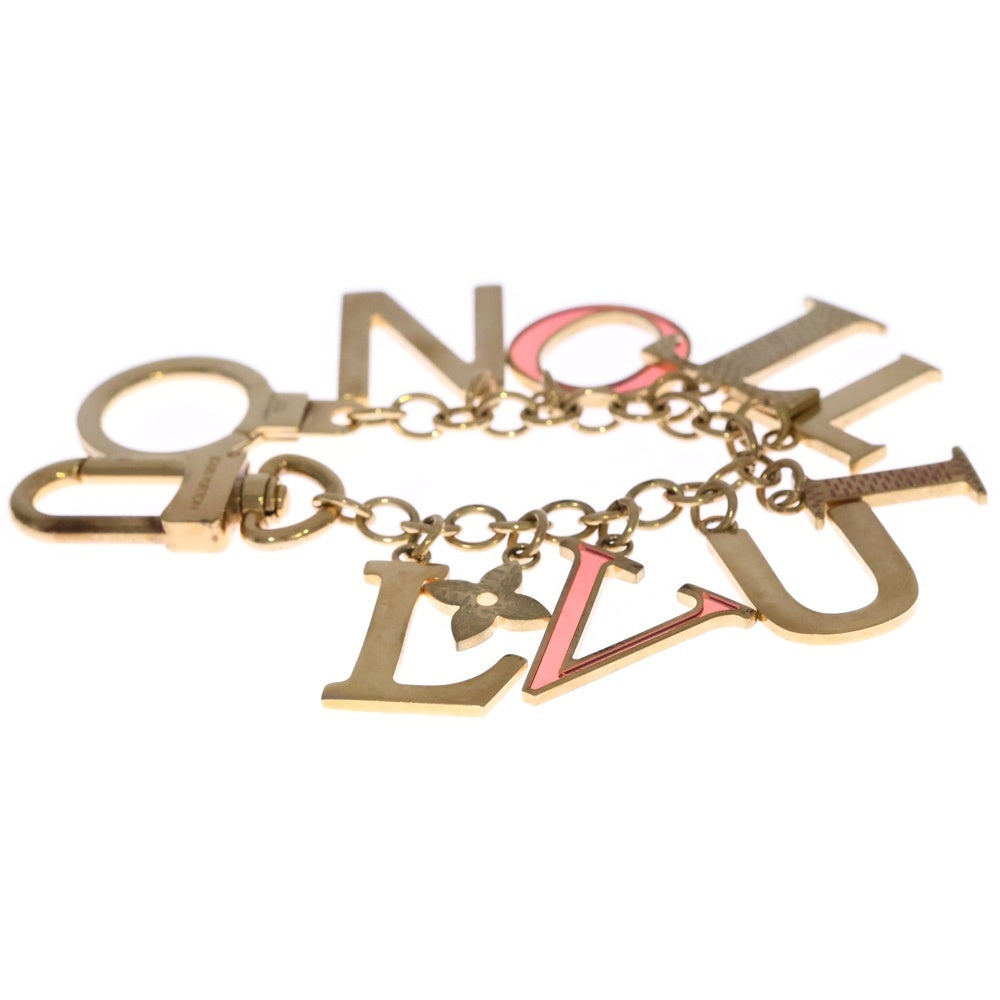 LOUIS VUITTON(ルイヴィトン) ポルトクレイニシャル バッグチャーム キーホルダー キーリング ゴールド M61020