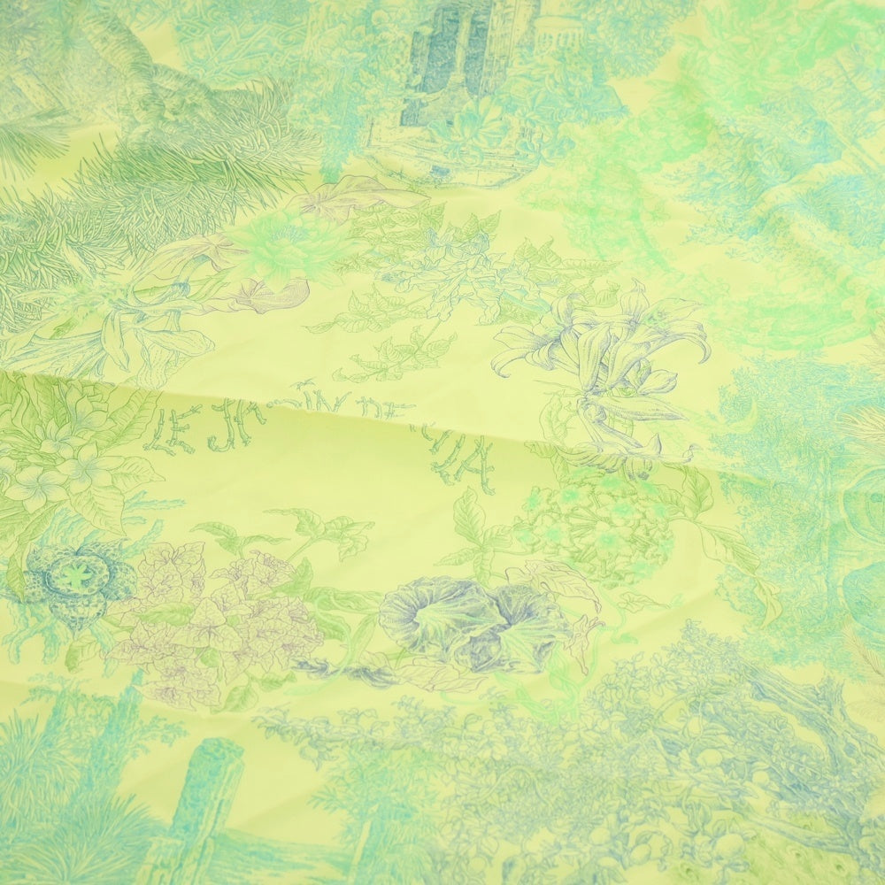 HERMES(エルメス) カレ90 レイラの庭 シルクスカーフ ライトイエロー