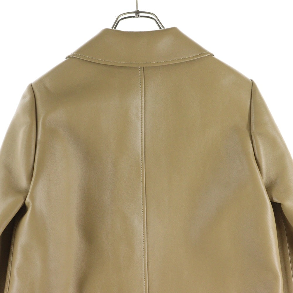 CELINE(セリーヌ) ベビードール ソフトラムスキン レザー トリオンフボタン コート ベージュ レディース 2D568583C.02JF