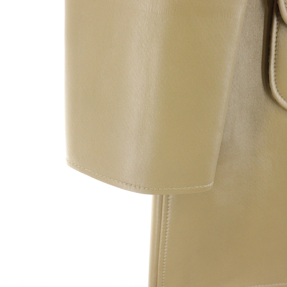CELINE(セリーヌ) ベビードール ソフトラムスキン レザー トリオンフボタン コート ベージュ レディース 2D568583C.02JF