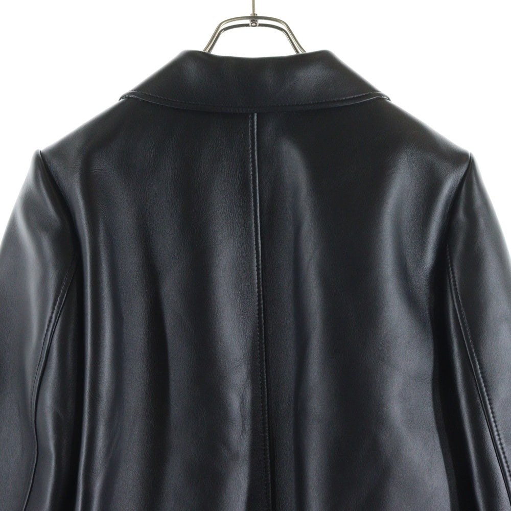 CELINE(セリーヌ) クロディーヌカラー トリオンフボタン ソフトラムスキン レザー スナップボタン ジャケット ブラック レディース 2F562583C.38NO