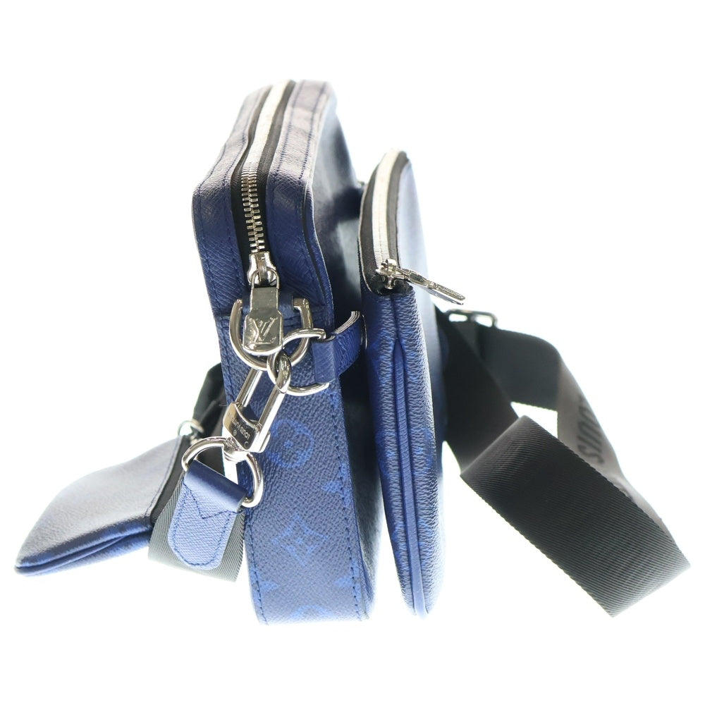 LOUIS VUITTON(ルイヴィトン) タイガラマ トリオ ショルダーバッグ ボディバッグ ブルー レザー M30848 シルバー金具