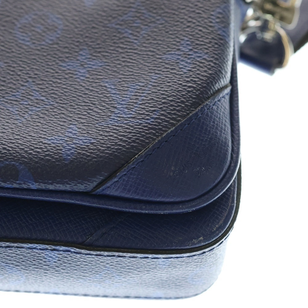 LOUIS VUITTON(ルイヴィトン) タイガラマ トリオ ショルダーバッグ ボディバッグ ブルー レザー M30848 シルバー金具