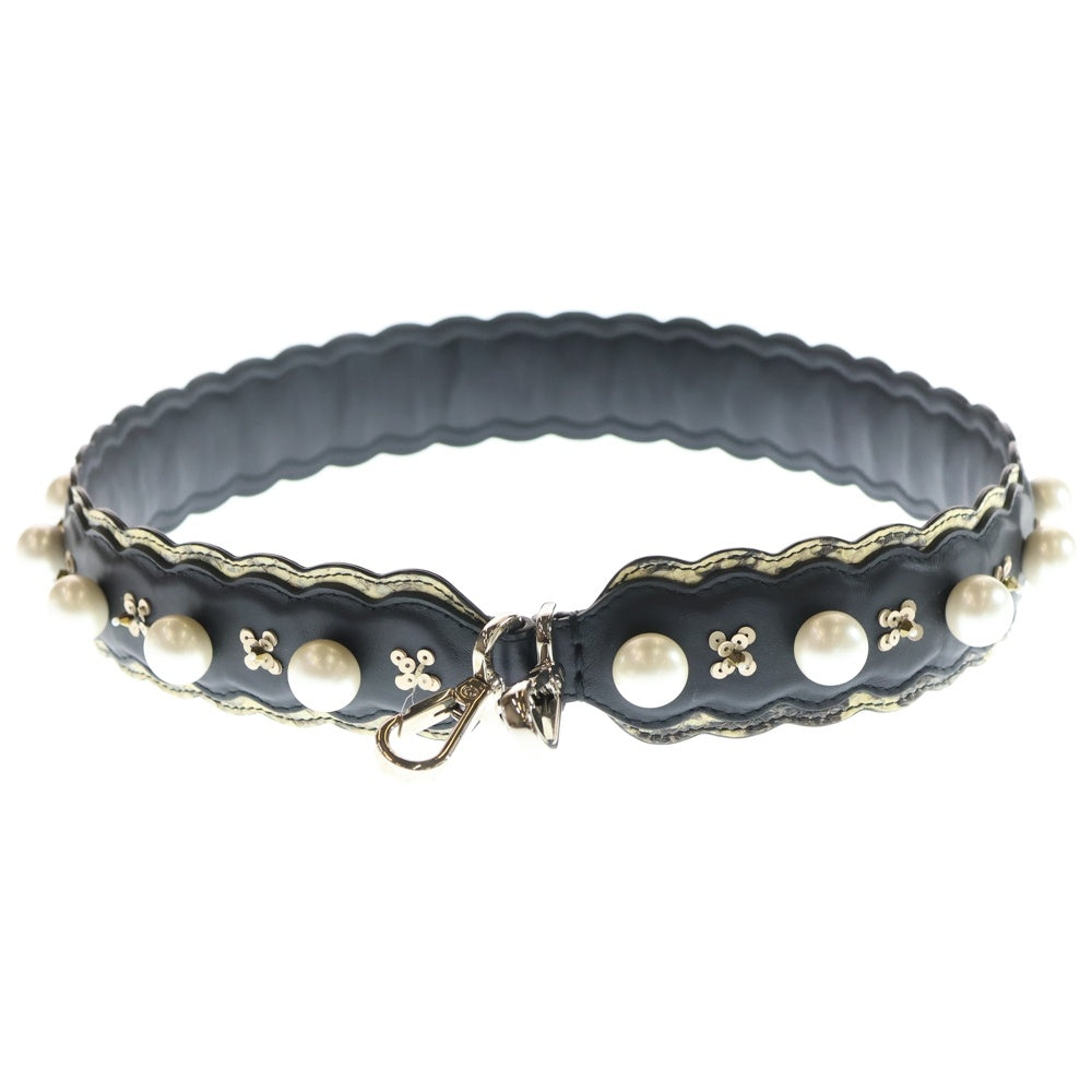 FENDI(フェンディ) ショルダーストラップ フェイクパール ブラック