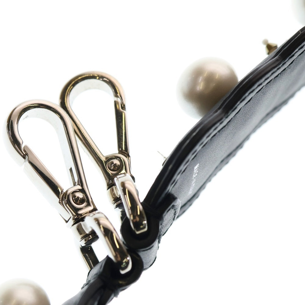 FENDI(フェンディ) ショルダーストラップ フェイクパール ブラック