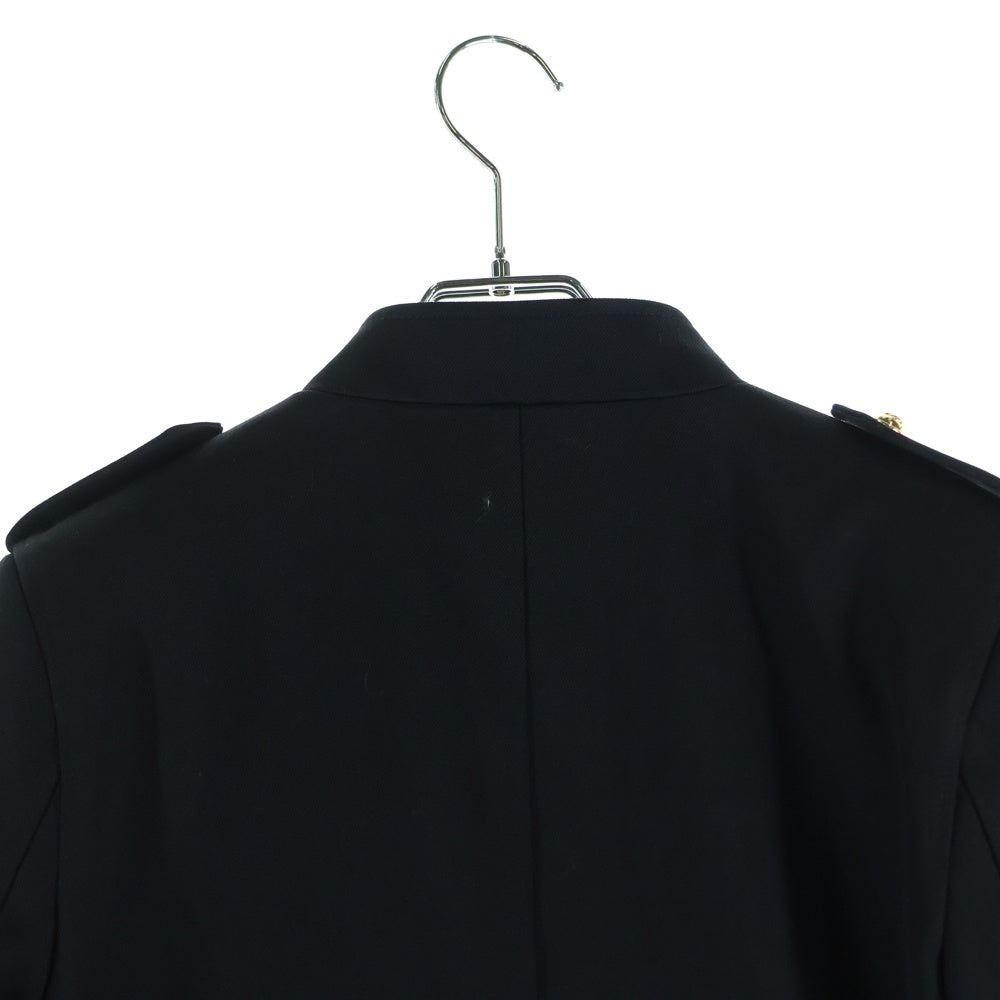 CELINE(セリーヌ) エディ期 ゴールドボタン ウール オフィサー ミリタリージャケット ブラック 2V34G092D.38NO