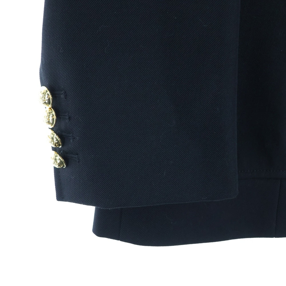 CELINE(セリーヌ) エディ期 ゴールドボタン ウール オフィサー ミリタリージャケット ブラック 2V34G092D.38NO