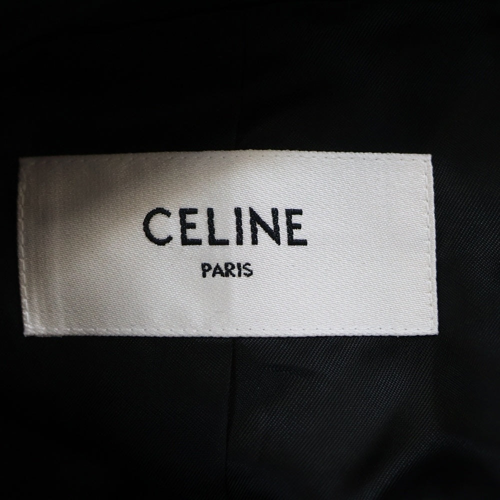 CELINE(セリーヌ) エディ期 ゴールドボタン ウール オフィサー ミリタリージャケット ブラック 2V34G092D.38NO