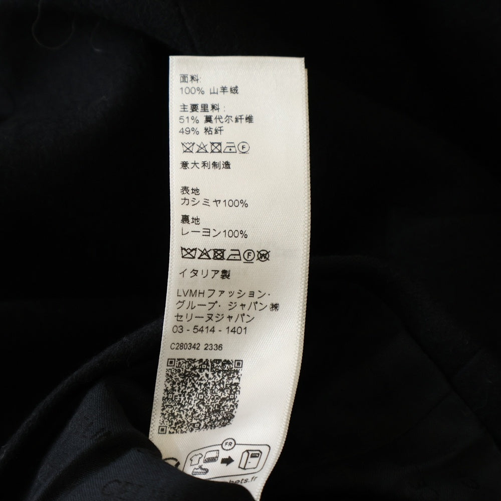 CELINE(セリーヌ) シャスール カシミヤ フランネル ノーカラー 3B ジャケット ブラック 2V43T311T.38NO