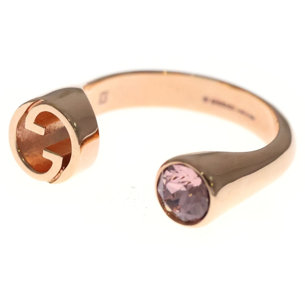 GUCCI(グッチ) インターロッキングG ブロンディクリスタル付リング 指輪 ゴールド 797336